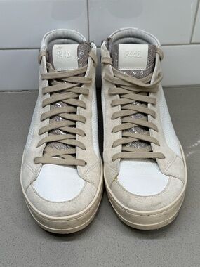 P448 Skate Leather High Top Zip Sneakers
